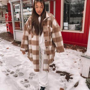 Storets Ada Oversized Plaid Shacket